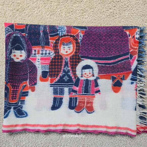 Inouitoosh Inuit Wool Silk Scarf - Picture 10 of 11